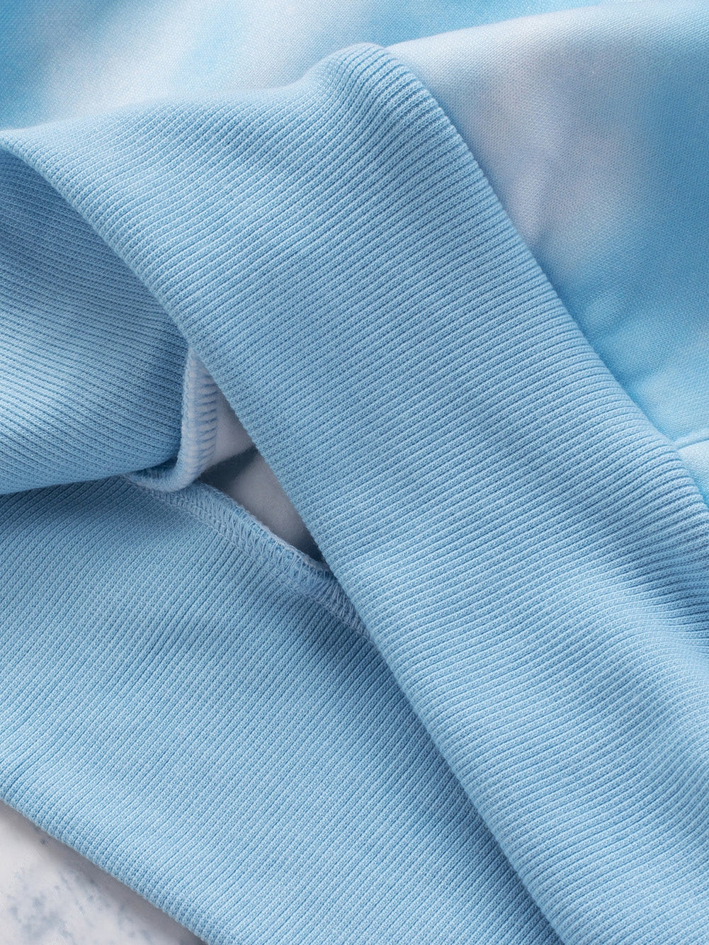 Cozy Sky Blue Plus Size Hoodie with Colorblock Design