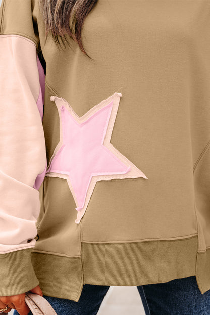 star patchwork sweatshirt