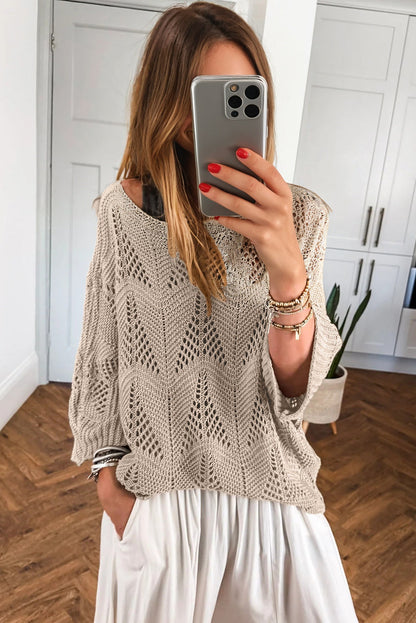 crochet hollow out sweater