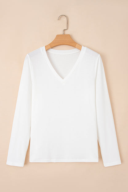 white long sleeve top