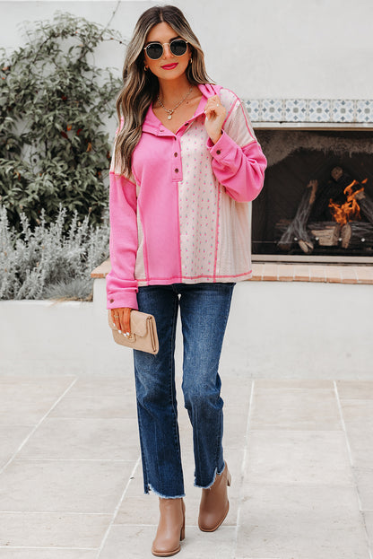 floral patchwork hoodie