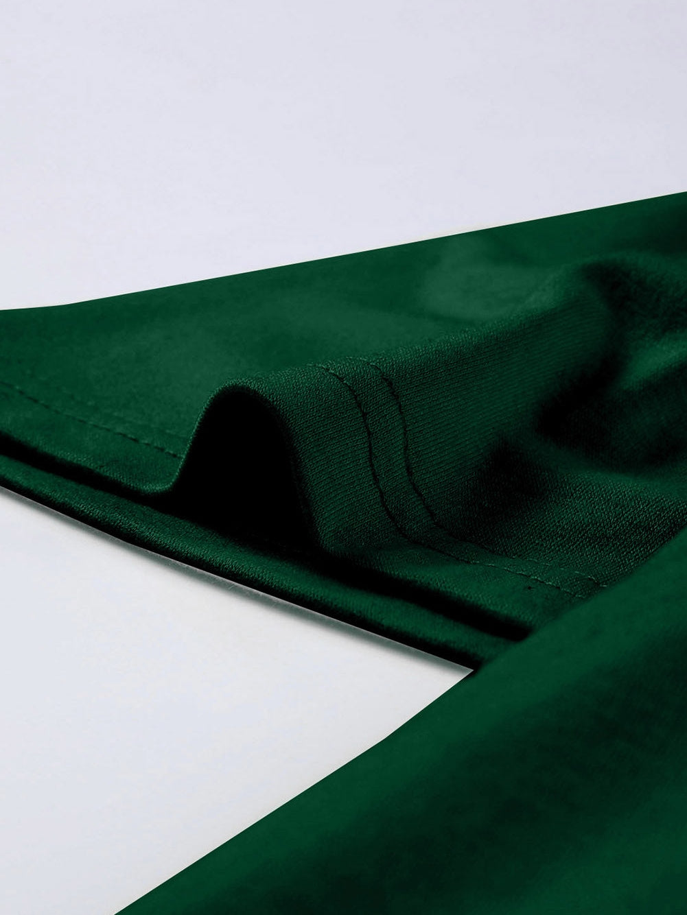 Ruched Shoulder Green Square Neck Plus Size Top