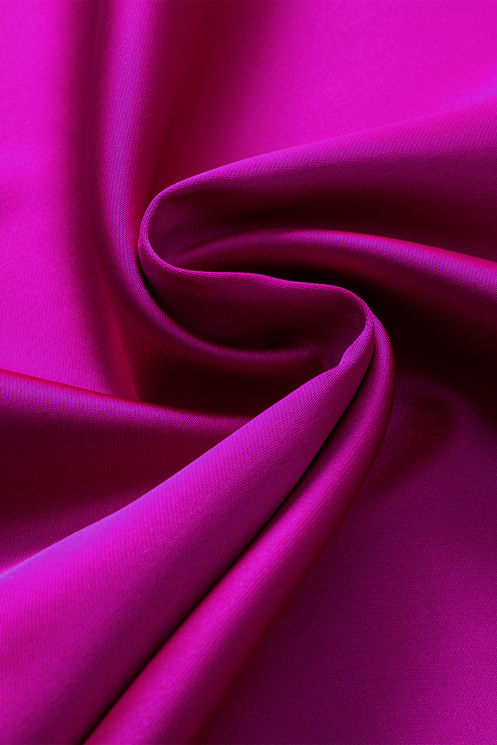 Elegant Bright Pink Satin Lounge Set with V-Neck Tee and Drawstring Shorts