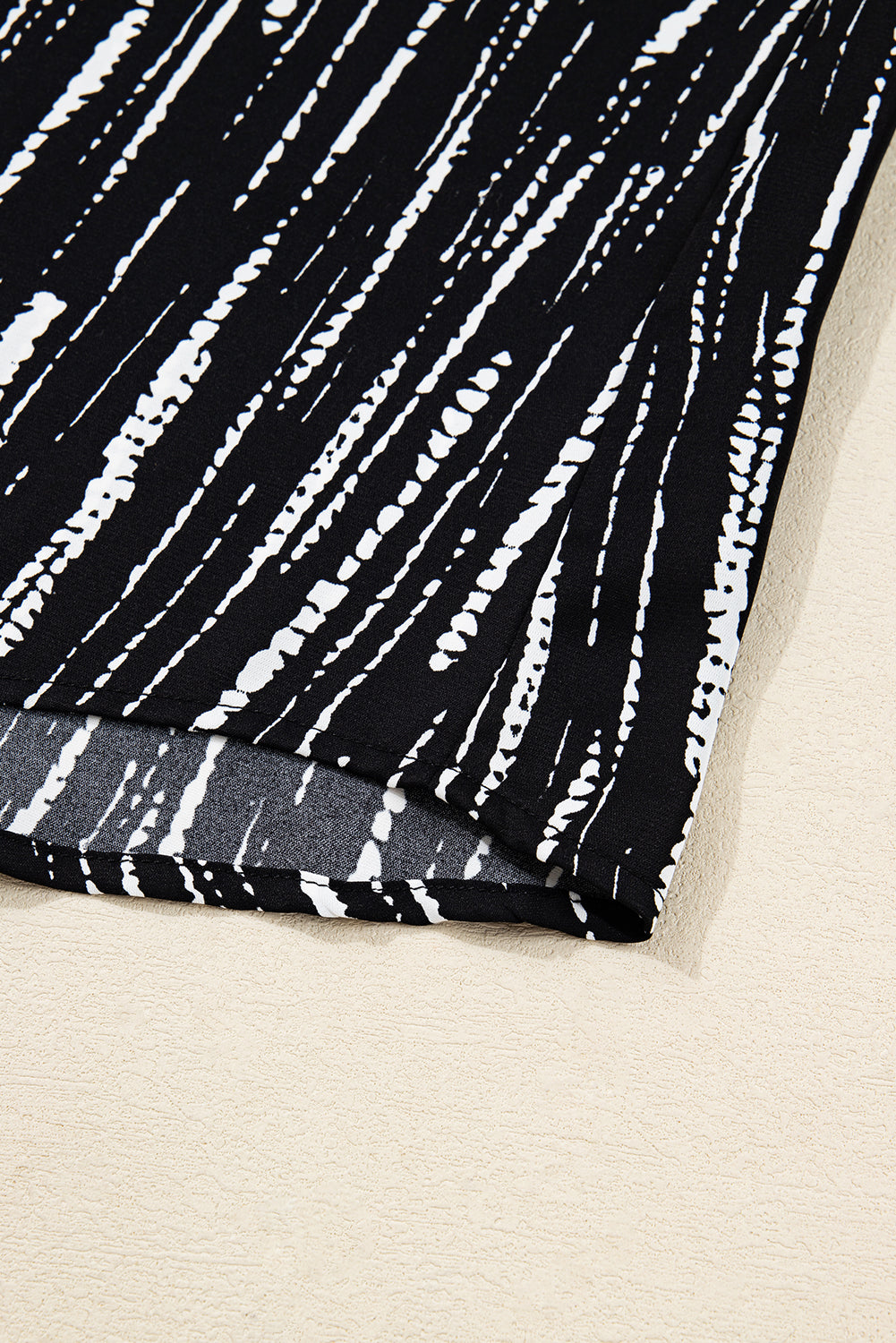 Black Spring and Autumn V-neck long-sleeve tie-dye casual pullover