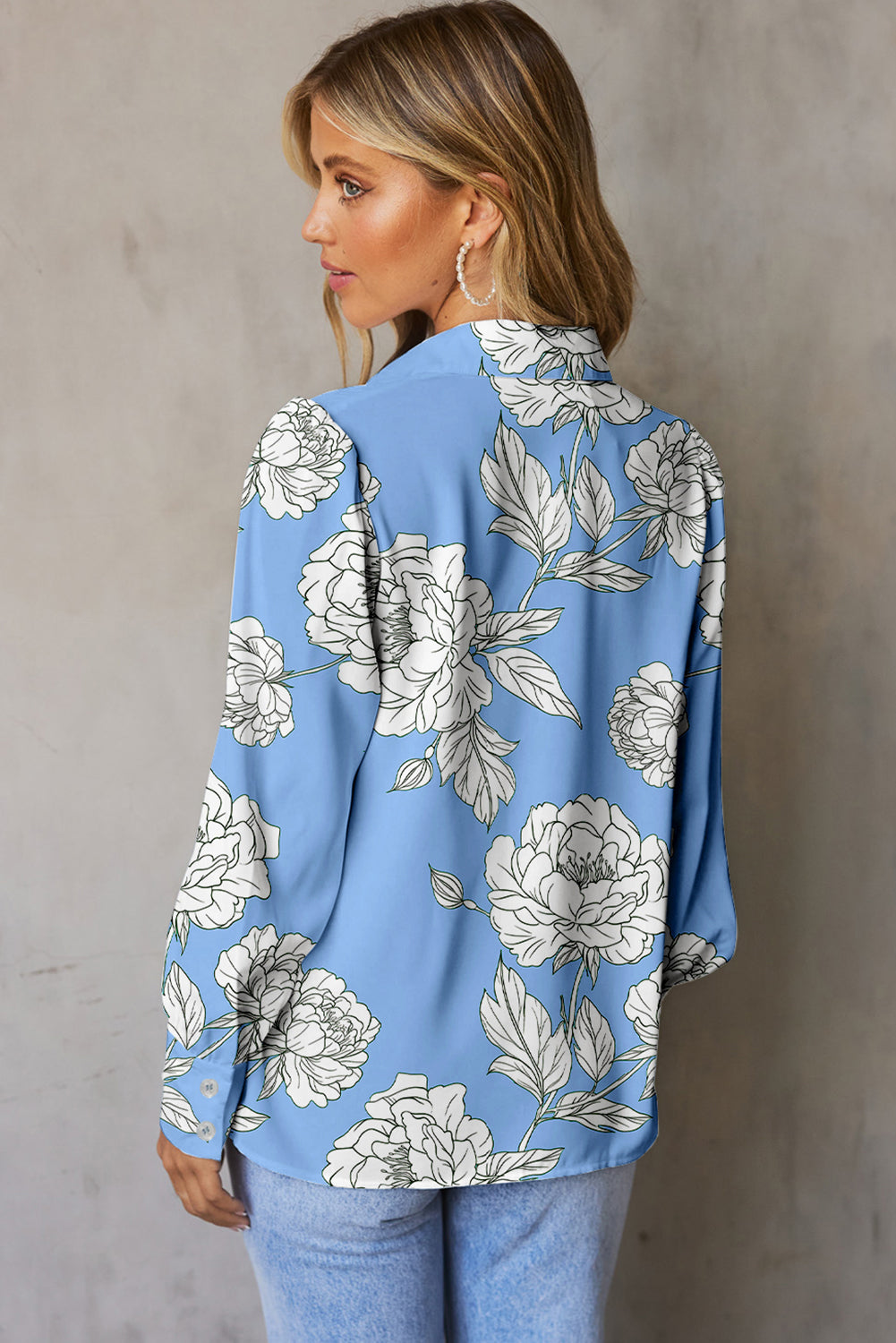 floral puff sleeve shirt