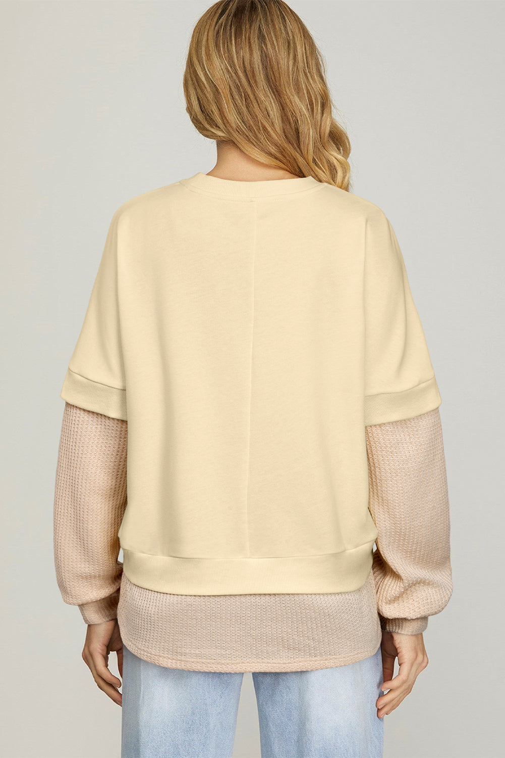 2 in 1 patchwork sweatshirt