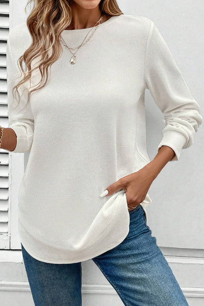 waffle long sleeve top