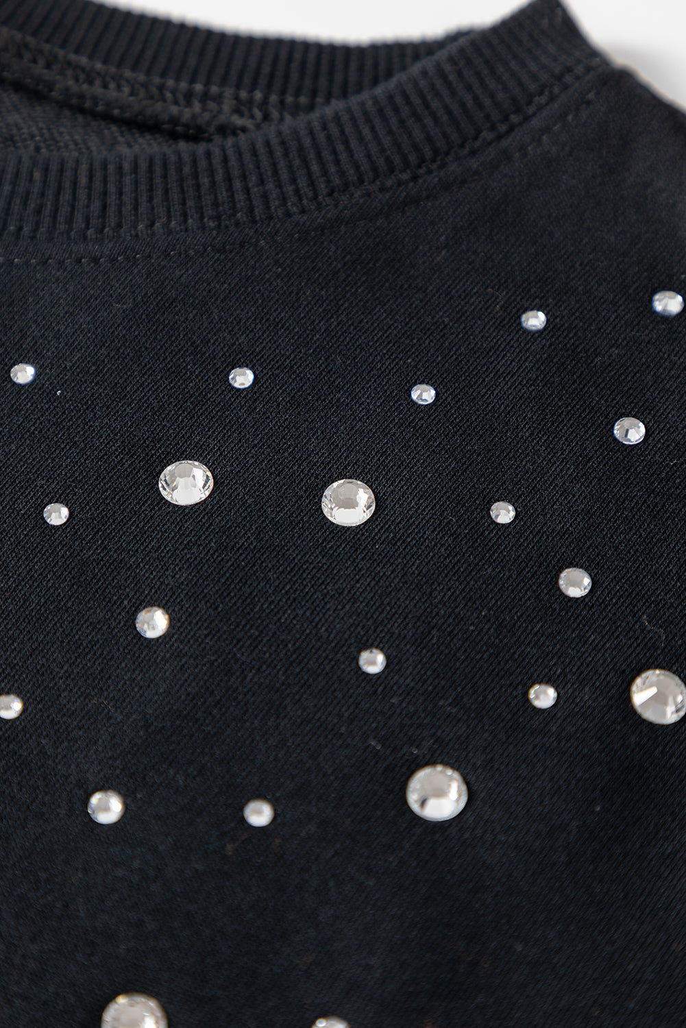 black rhinestone sweatshirt