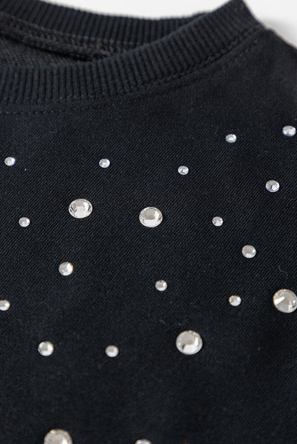 black rhinestone sweatshirt