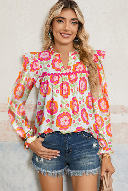 floral print blouse