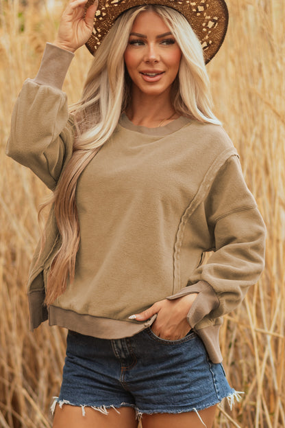 khaki sweatshirt