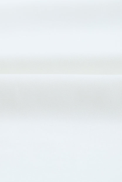 Elegant White Off Shoulder Top with Elastic Neckline