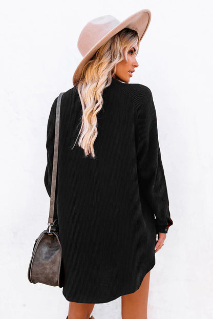 black corduroy dress