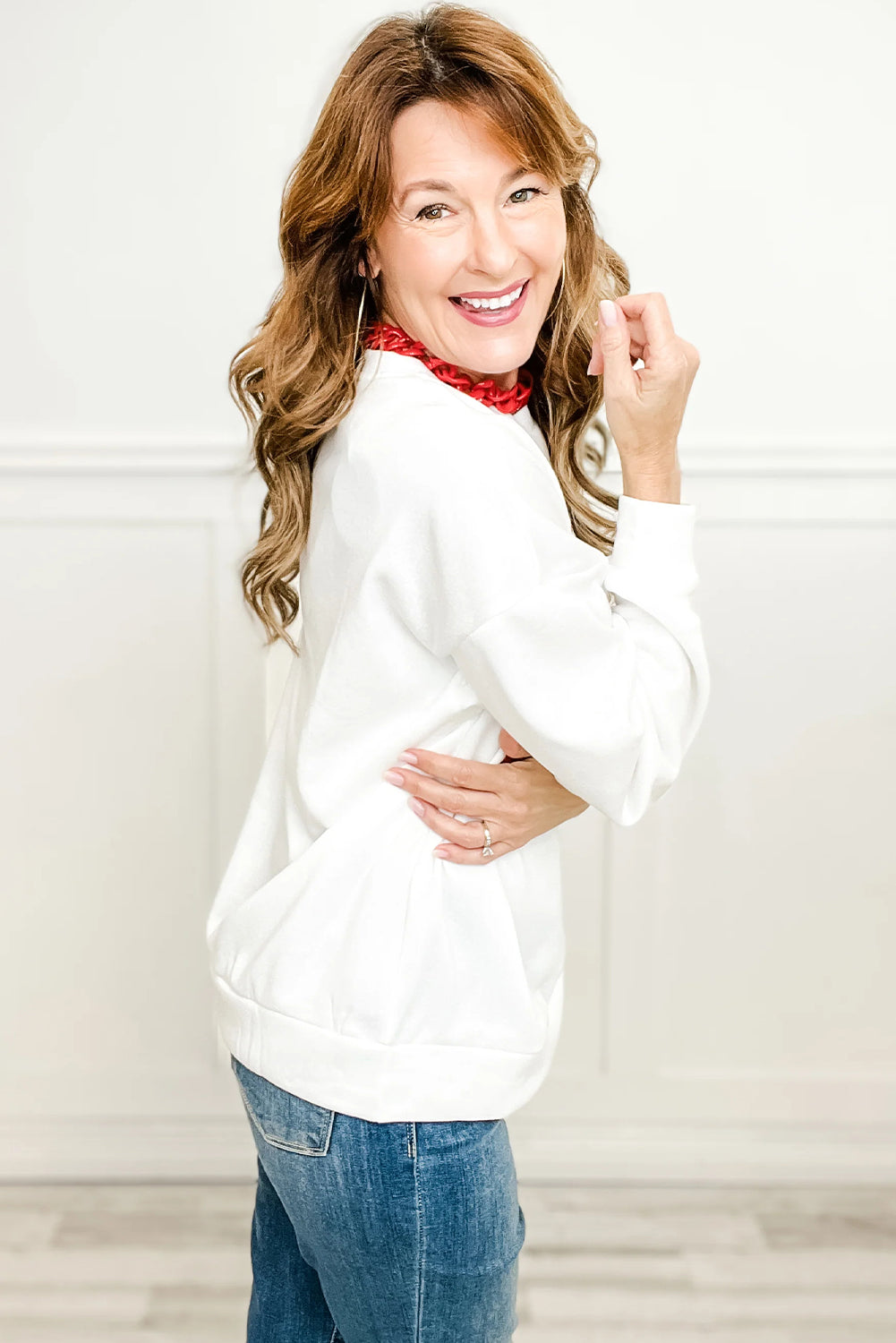 White Plaid MERRY Christmas Vacation Sweatshirt