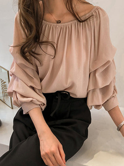 Stylish Comfortable Off Shoulder Long Sleeve Blouse