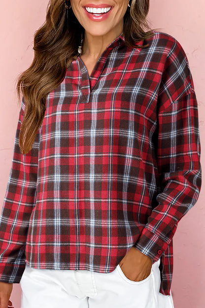 plaid blouse