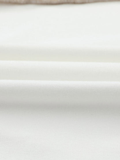 Khaki Patchwork Color Block Knit Top