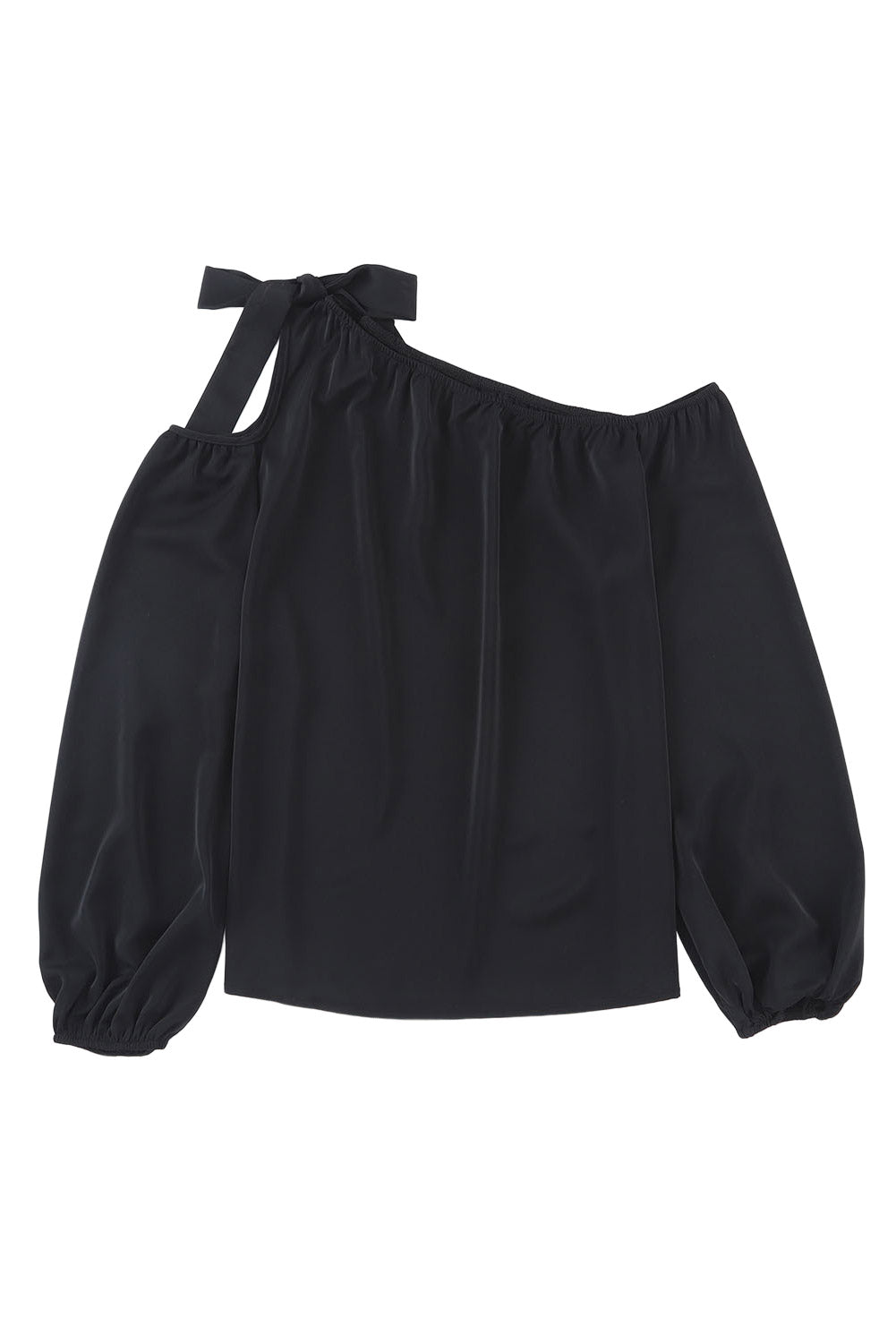 Chiffon Temperament Off Shoulder Tie Loose Blouse