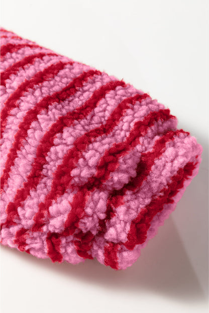 pink stripe sweatshirt