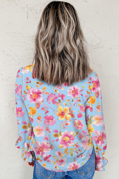 floral print blouse