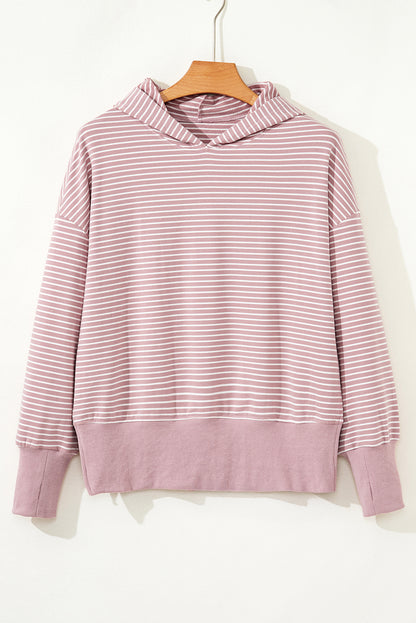 stripe print hoodie