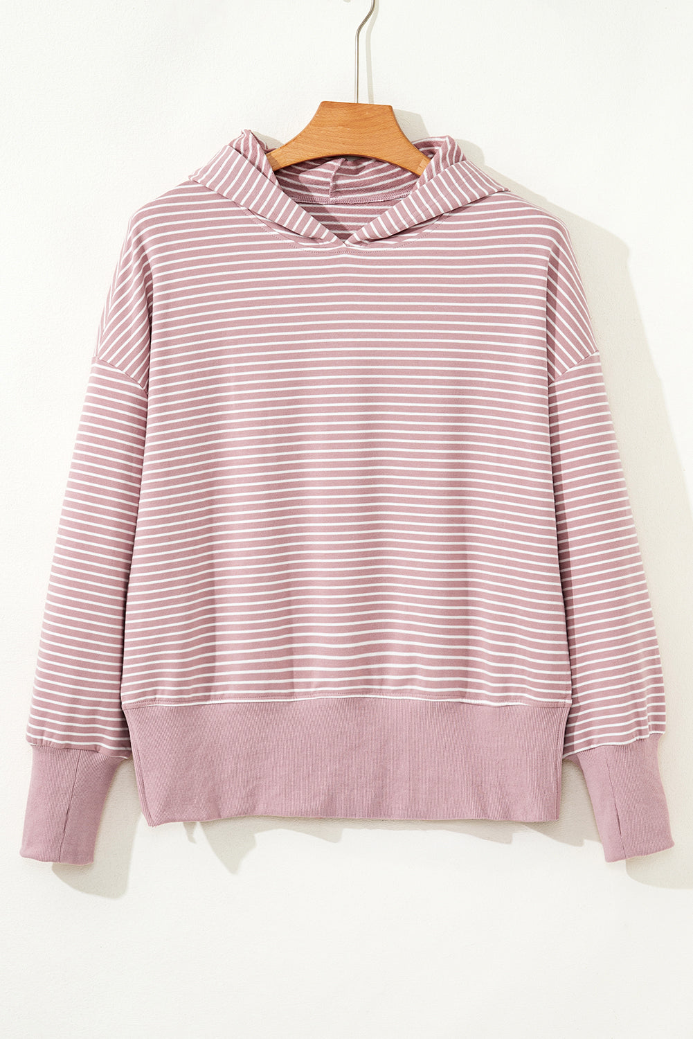 stripe print hoodie