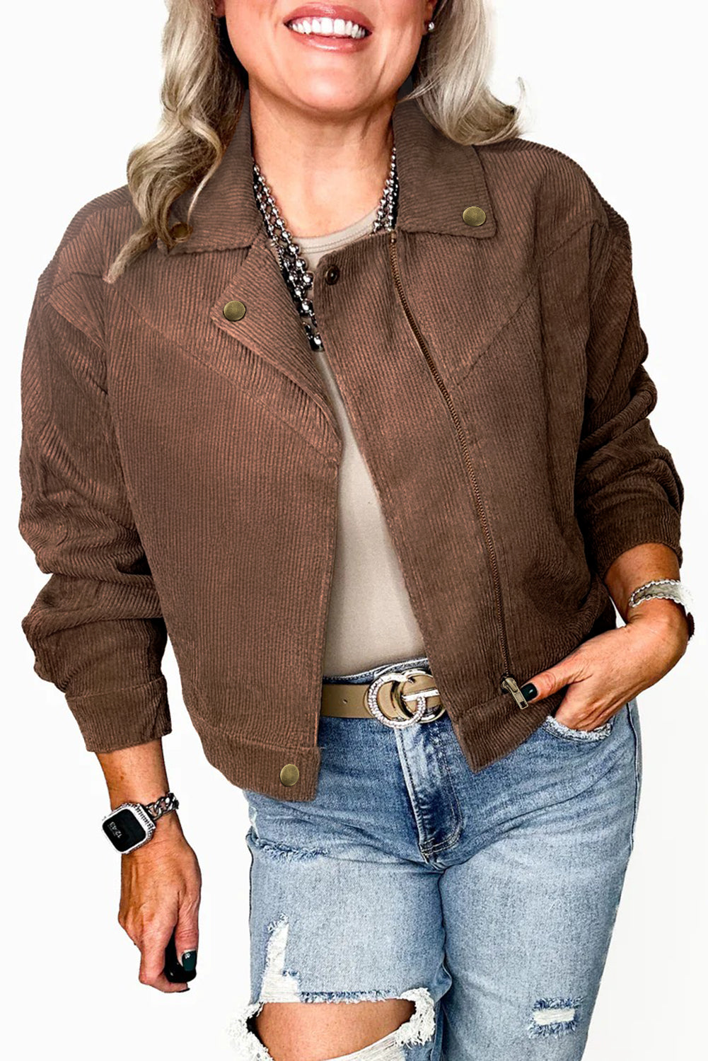 zip up corduroy jacket