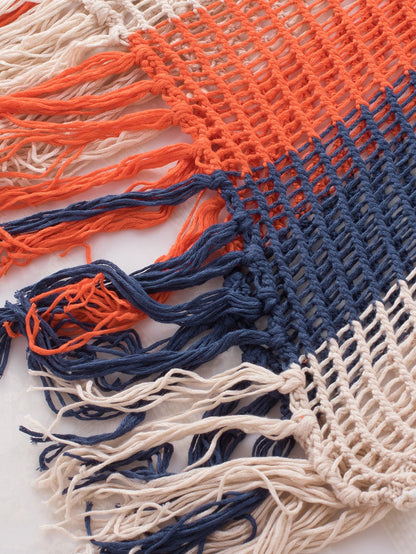 Beach Ready Striped Crochet Tassel Cover Up Dress