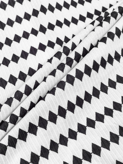 Knitted Striped Henley Oversized Hooded Hoodie