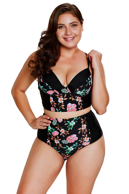 Floral Enchantment Push Up Bikini Set