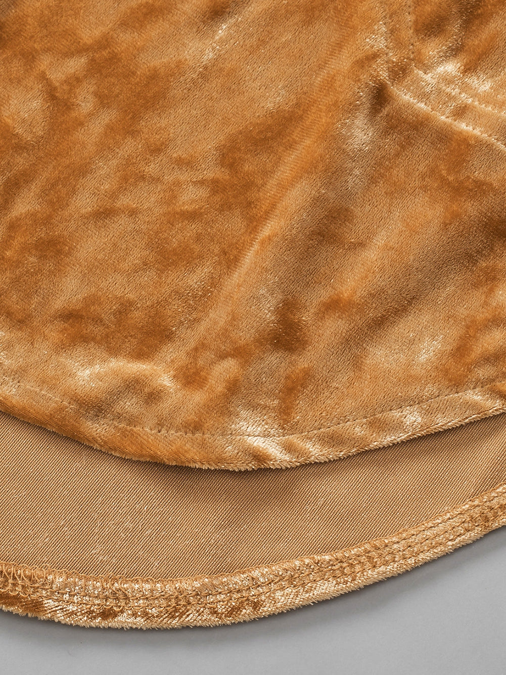 Golden Velvet Loose Fit Button-Up Shirt