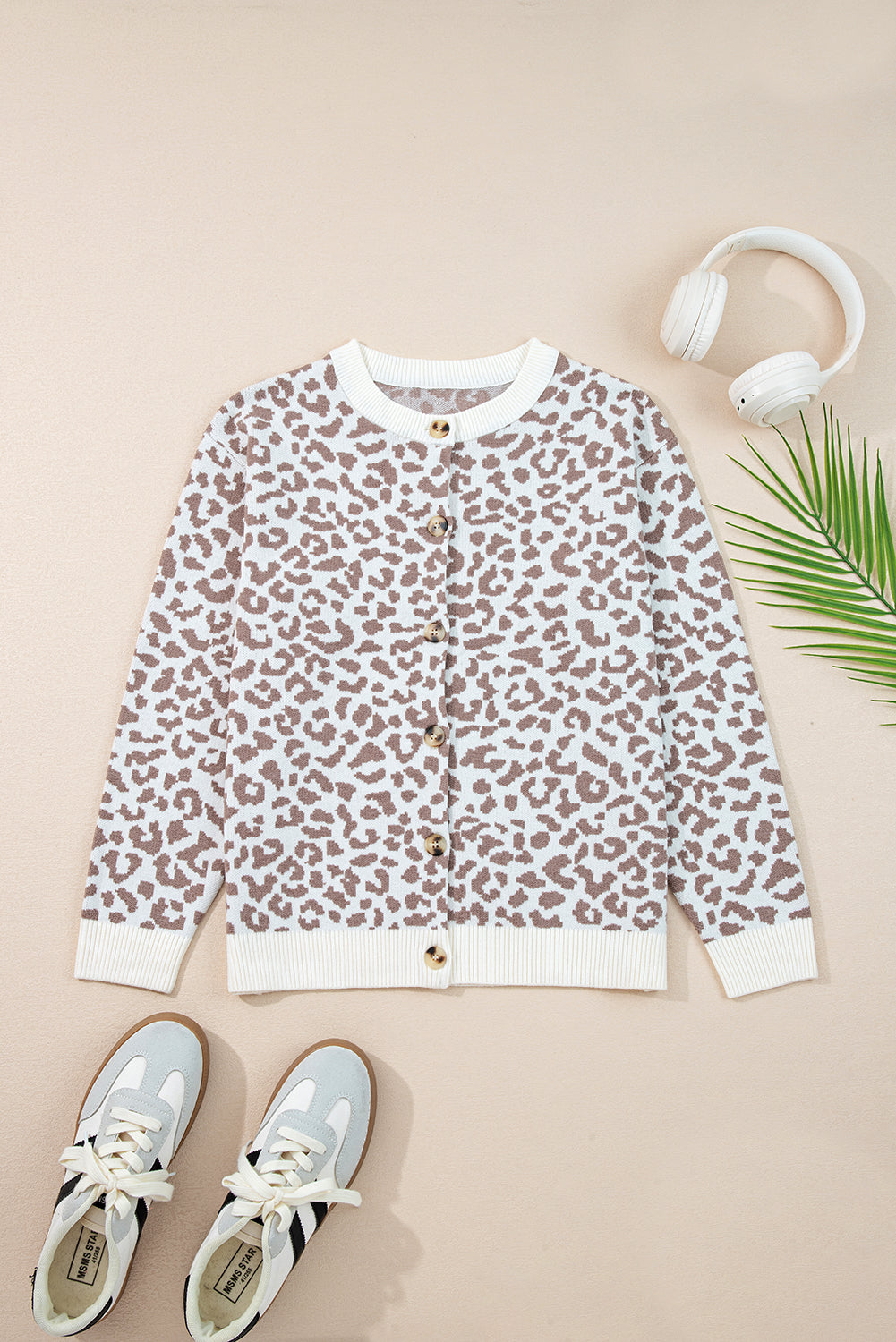 womens leopard cardigan