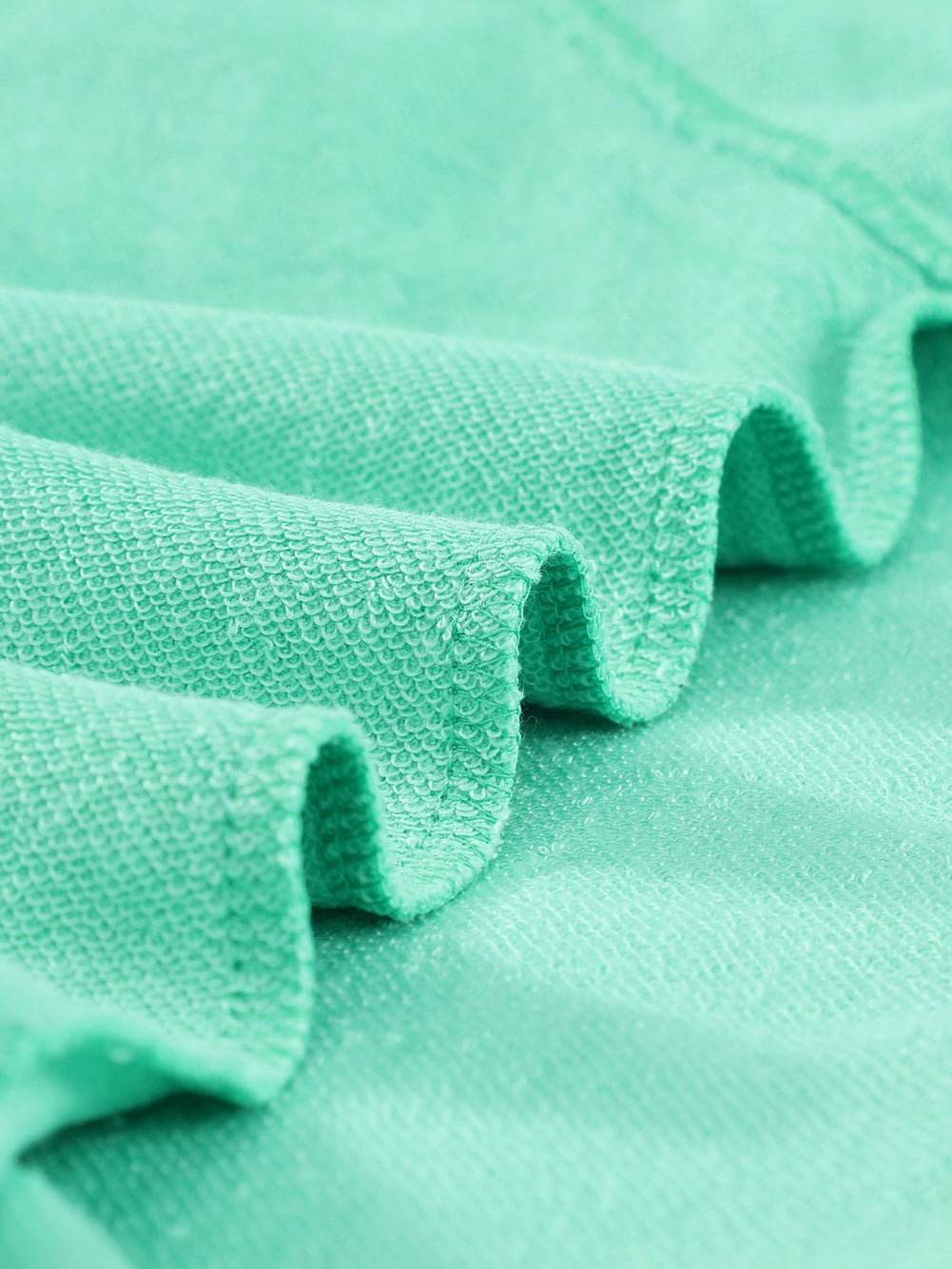 Green Crew Neck Long Sleeve Sweatshirt with Distressed Detail