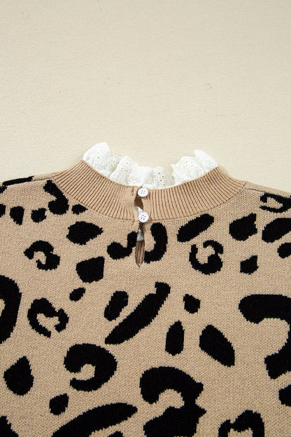 brown leopard sweater