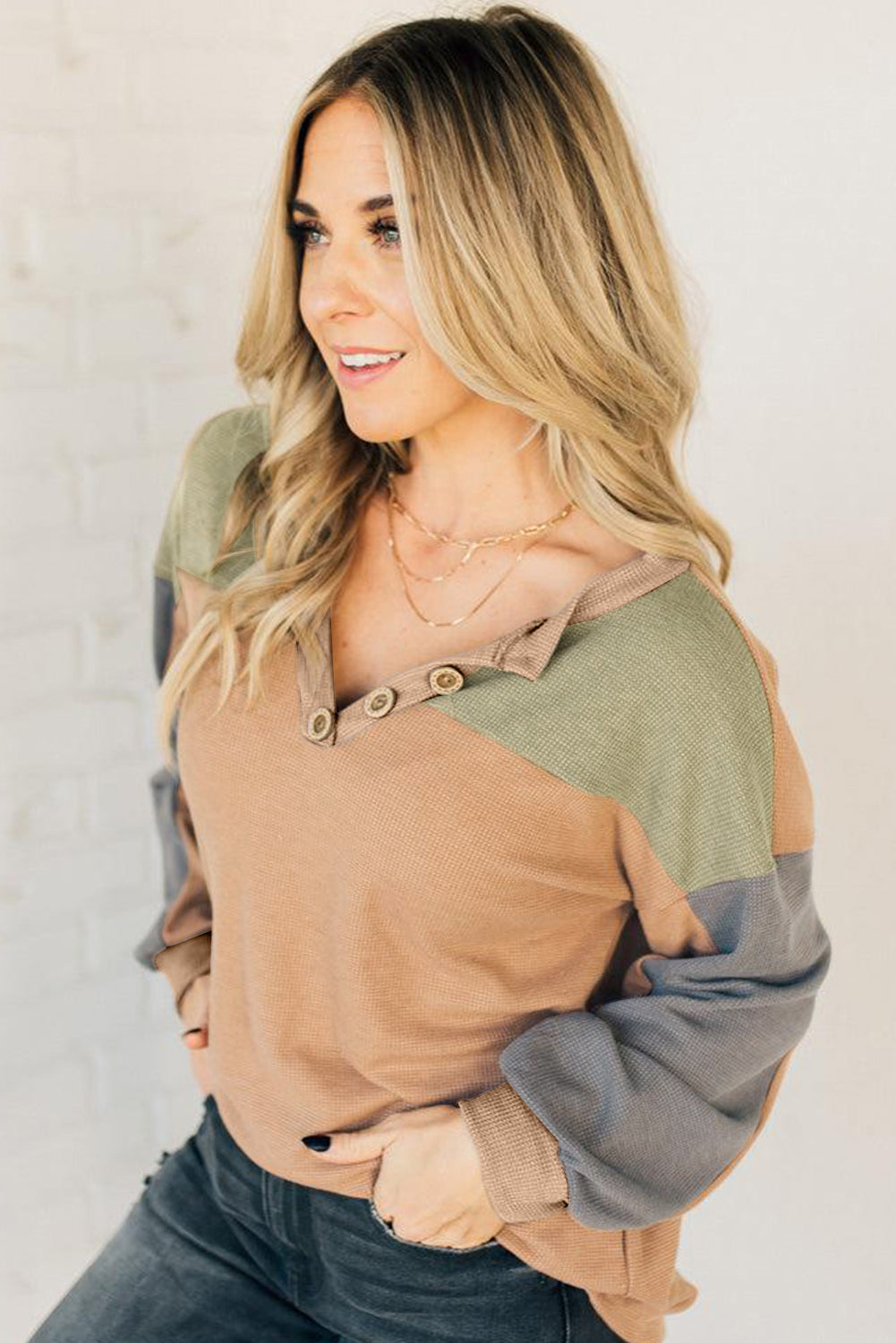 color block sweatshirt