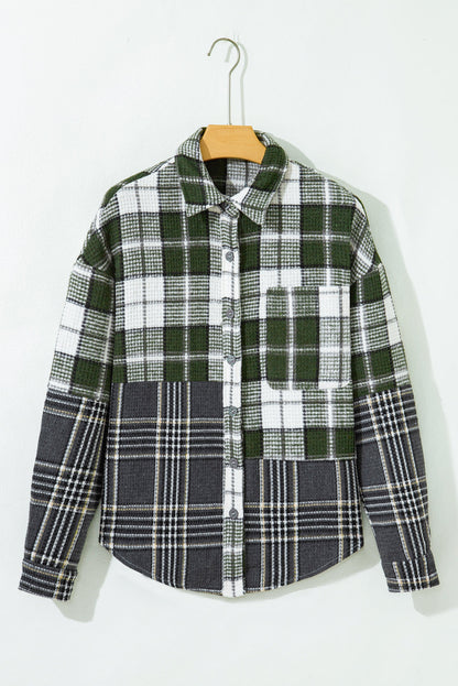 plaid print shacket