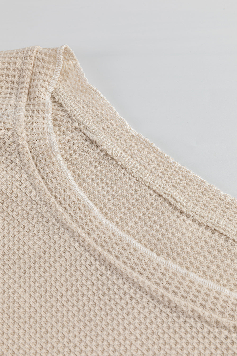 textured knit long sleeve top