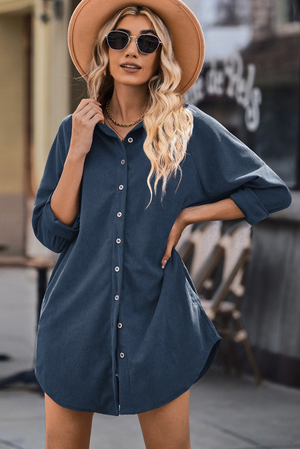 corduroy shirt dress