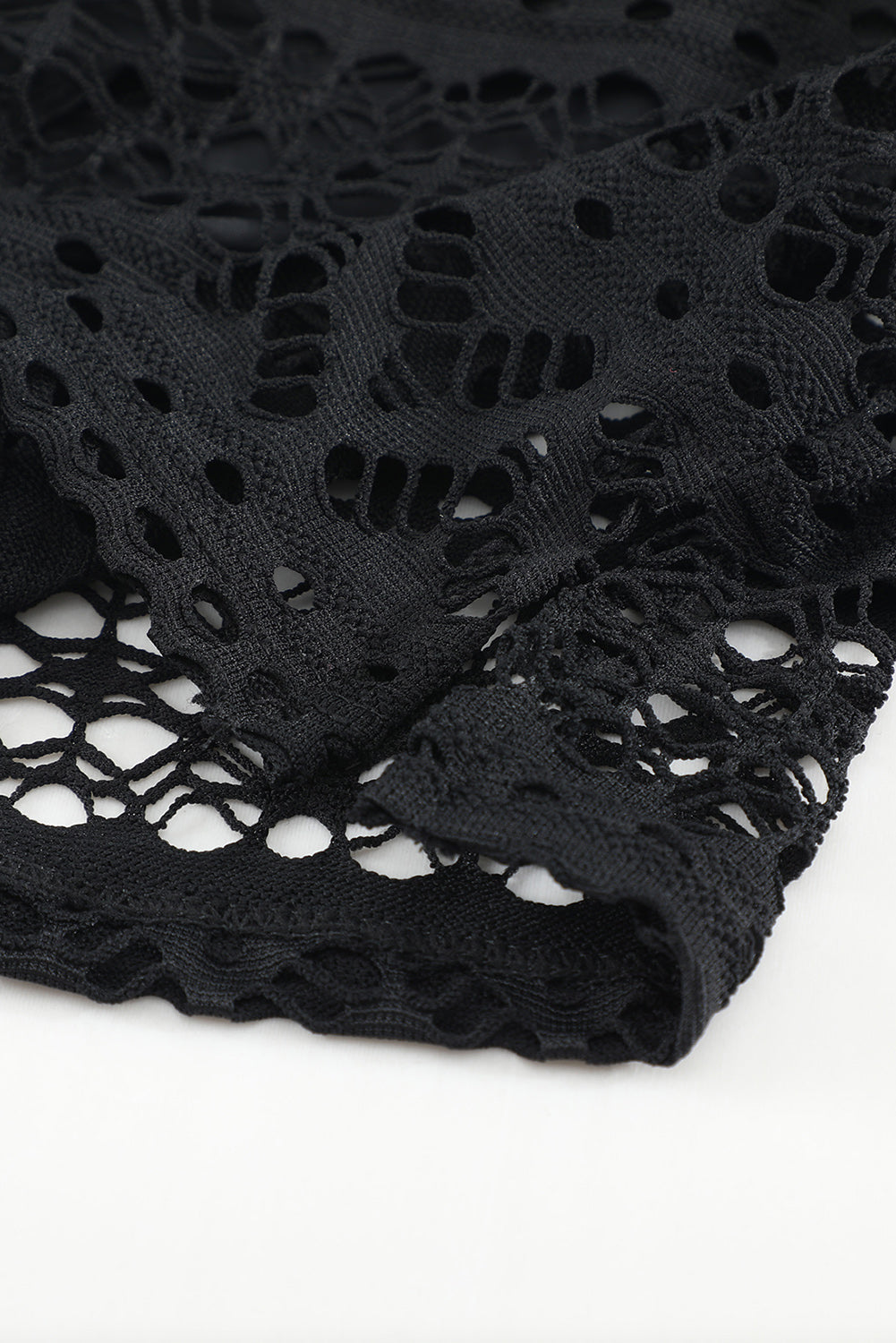 Black Lace Swim Shorts with Attached Briefs
