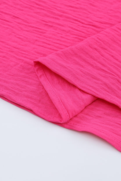 Elegant Rose Frilled V-Neck Sleeveless Tank Top