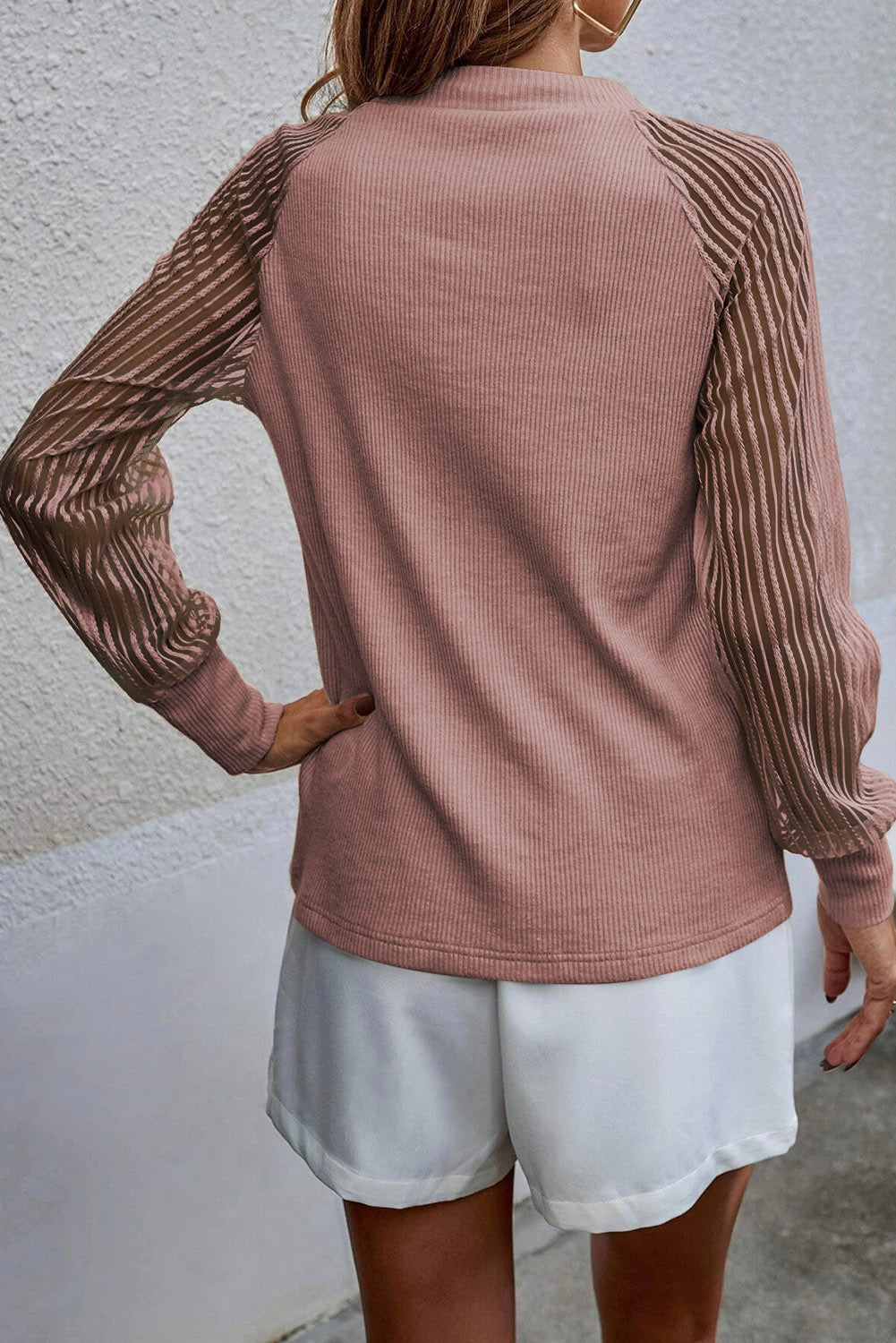 ribbed long sleeve top