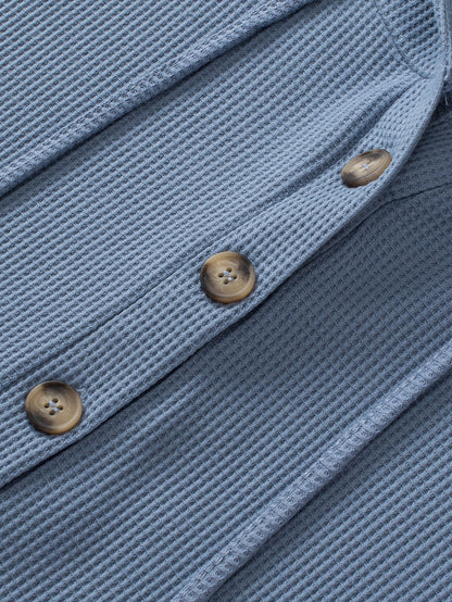 Ashleigh Blue Plus Size Waffle Knit Short Sleeve Drawstring Hoodie