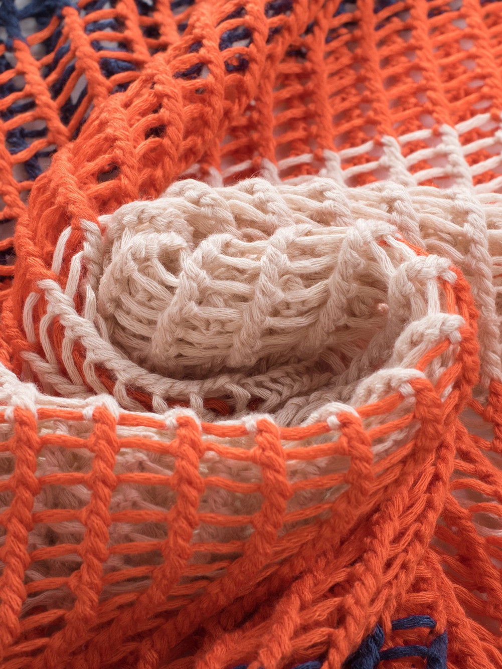 Beach Ready Striped Crochet Tassel Cover Up Dress