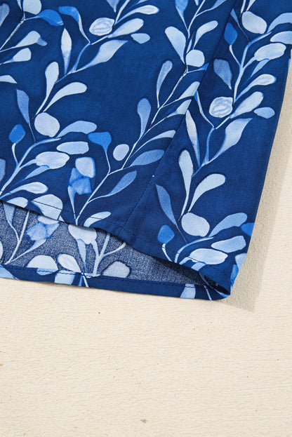 botanical print blouse