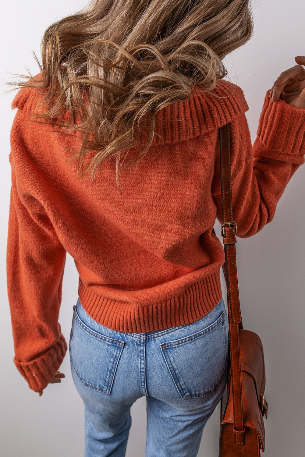 collared v neck sweater