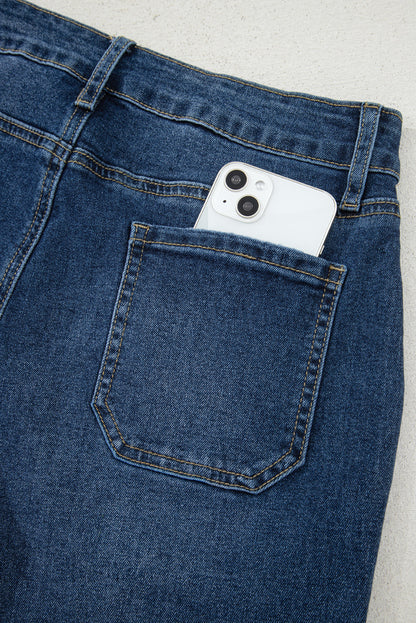blue wide leg jeans
