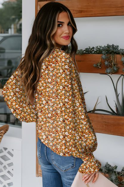 floral long sleeve blouse