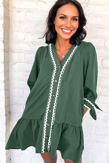 button down mini dress