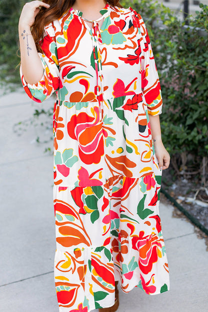 floral plus size dress
