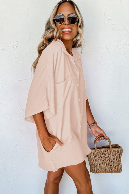 Lantern Sleeve Waist Asymmetric Mini Dress